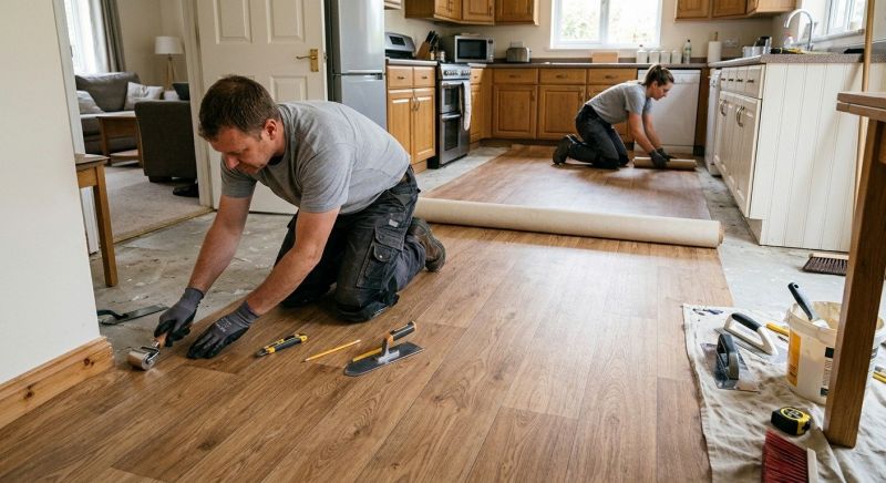Linoleum Floor Installation in Pflugerville, TX