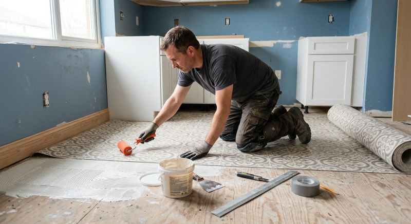 Sheet Linoleum Installation in Manor, TX